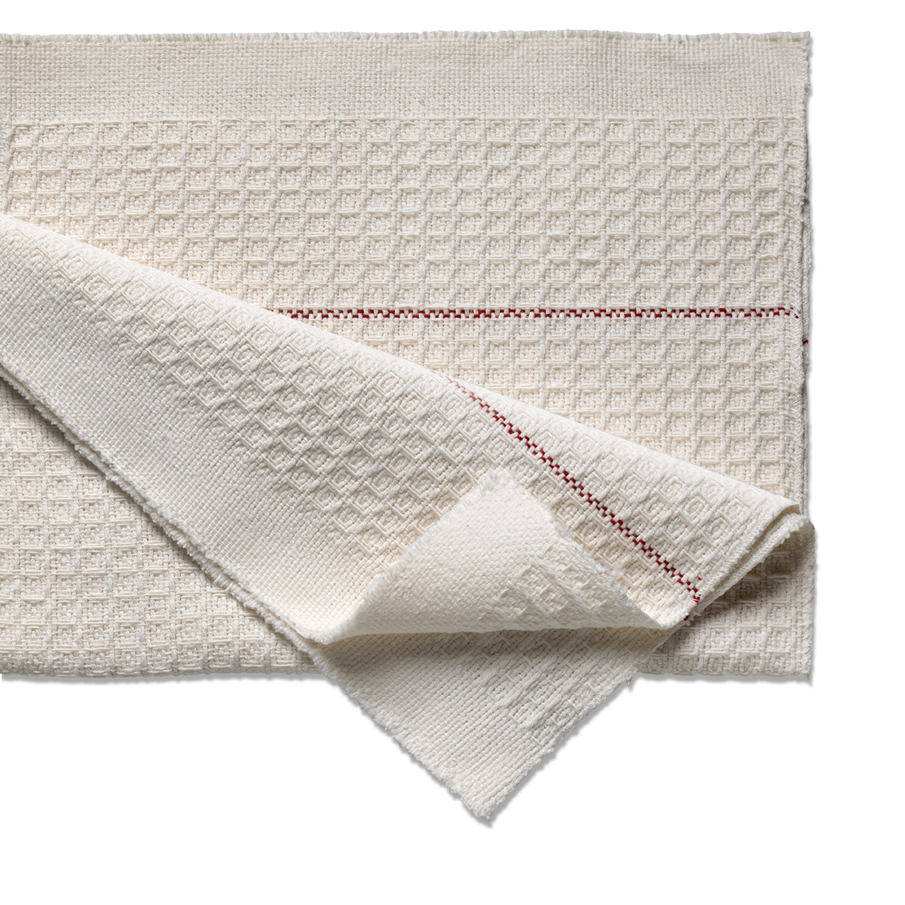 Scheuertuch Waffelmuster 50 x 70 cm Weiß/Rot – Saugstarkes Profi Reinigungstuch