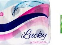 Lucky Toilettenpapier 3-lagig – Zellstoff, 250 Blatt, 64 Rollen