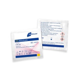 Meditrade® ABE Alkoholtupfer, unsteril – 1 Packung = 100 Tupfer, 3 x 6 cm
