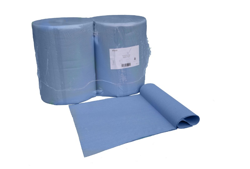 Putztuchrolle 2-lagig, 36x33 cm,1.000 Blatt pro Rolle, blau
2 Rollen pro Pakung 2.000 Blatt