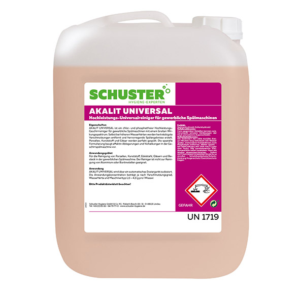 Alkalit 25Kg
Hochleistungs-Universalreiniger
für gewerbliche Spülmaschinen
Kanister 25kg