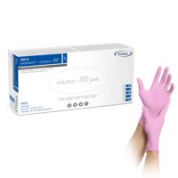 MaiMed® Solution 100 Pink PF Nitrilhandschuhe – Größe M, 100 Stück