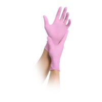 MaiMed® Solution 100 Pink PF Nitrilhandschuhe – Größe L, 100 Stück