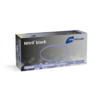 Einmalhandschuhe Meditrade Nitril Black, schwarz, M