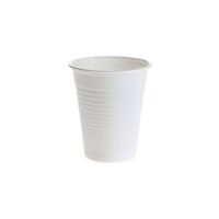 PP Mundspülbecher – 180 ml, Weiß