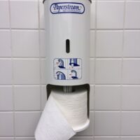 Toilettenpapierspender Weiß für 3 Rollen – Abschließbarer Wandspender aus Stahlblech