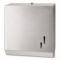 JM-Metzer Falthandtuchspender Edelstahl Matt – 500 Blatt