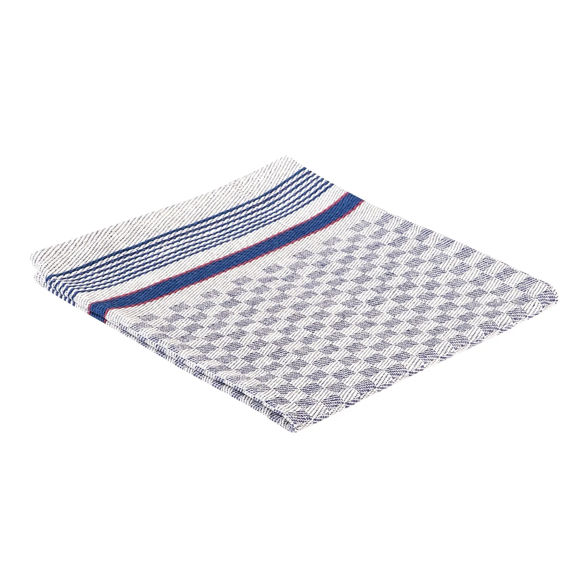 Grubenhandtuch 50 x 90 cm Blau-Weiß – Profi Baumwollhandtuch, 90 °C waschbar
