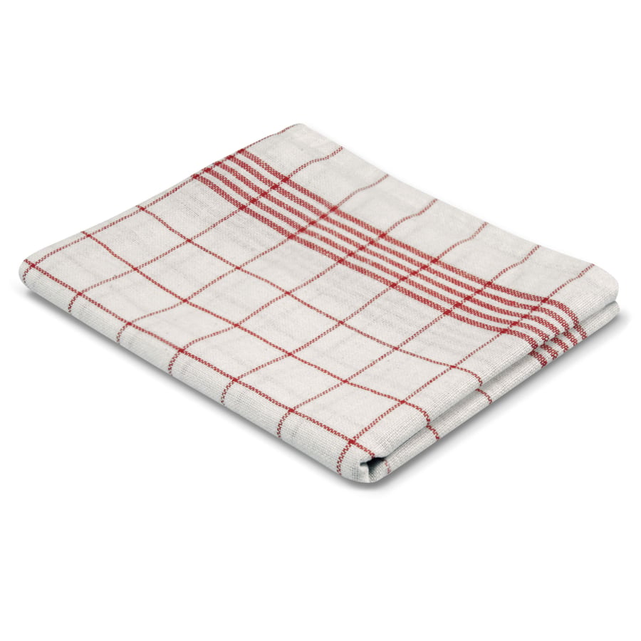 Profi Halbleinen Geschirrtücher Rot-Weiß 50 x 70 cm – Küchentüche, 10 Stück