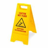 Warnschild Rutschgefahr – Sprachneutral, Klappbar, Signalgelb